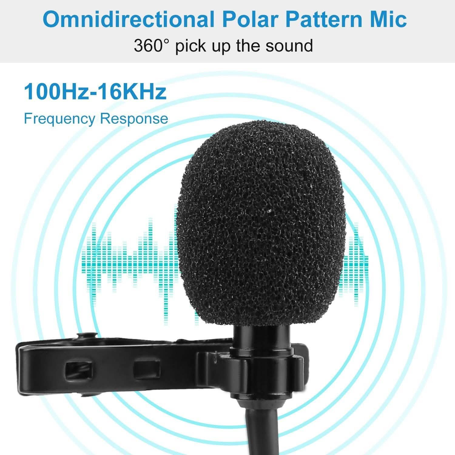 Clip On Microphone Hands Free Lavalier Lapel Mic Audio Accessories - Tophatter Daily Deals