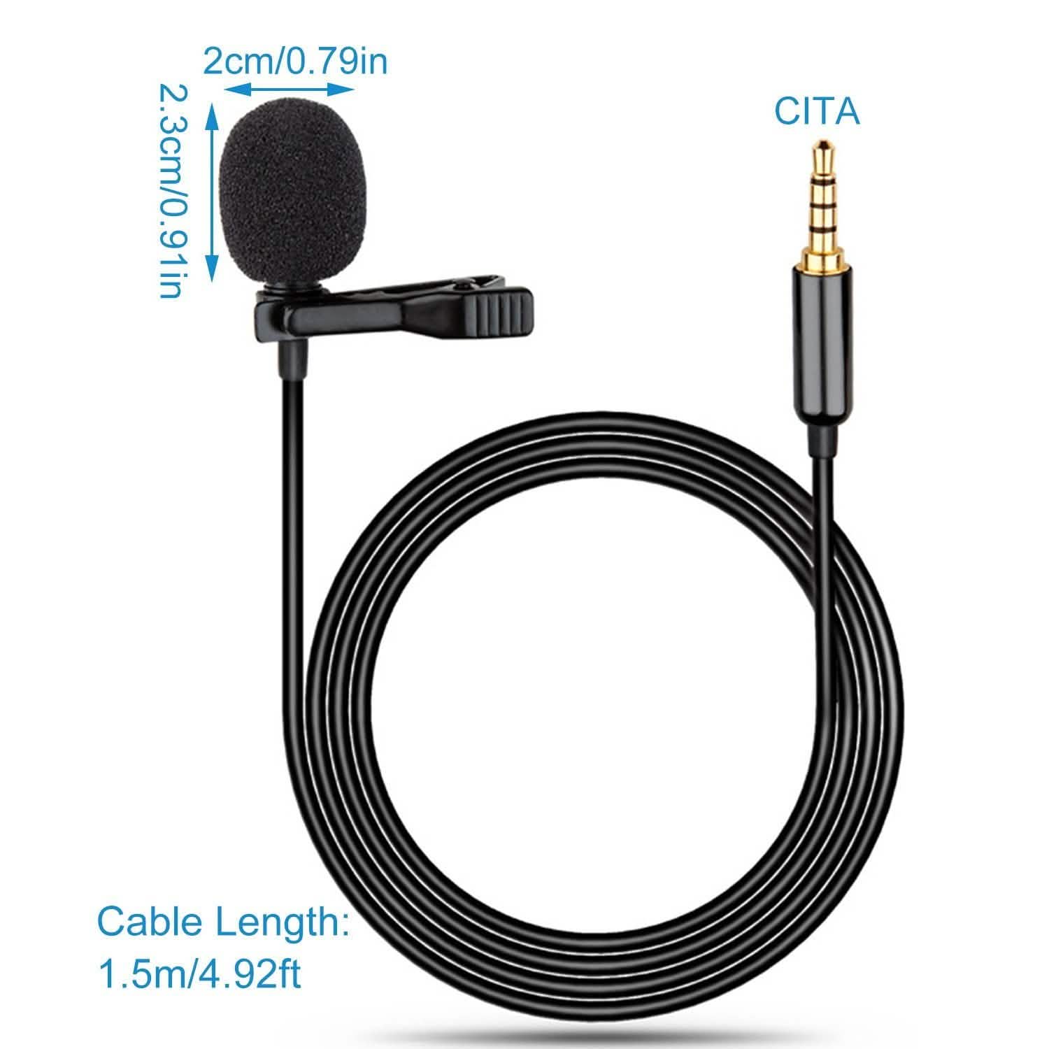 Clip On Microphone Hands Free Lavalier Lapel Mic Audio Accessories - Tophatter Daily Deals