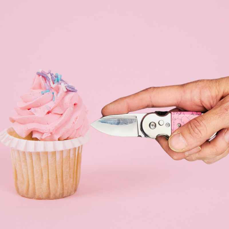 Pink Marble Mini Pocket Knife Money Clip Knives & Knuckles - Tophatter Daily Deals