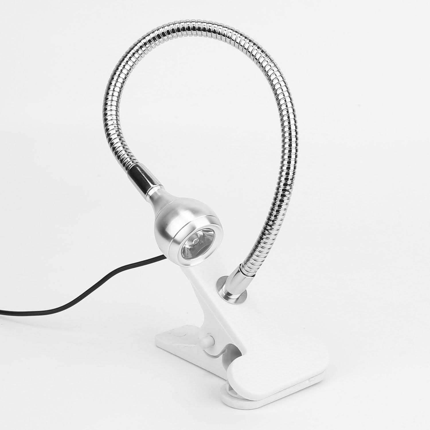 Clip On Reading Light USB Desk Clamp Lamp Flexible Gooseneck Indoor Lighting - Tophatter Daily Deals