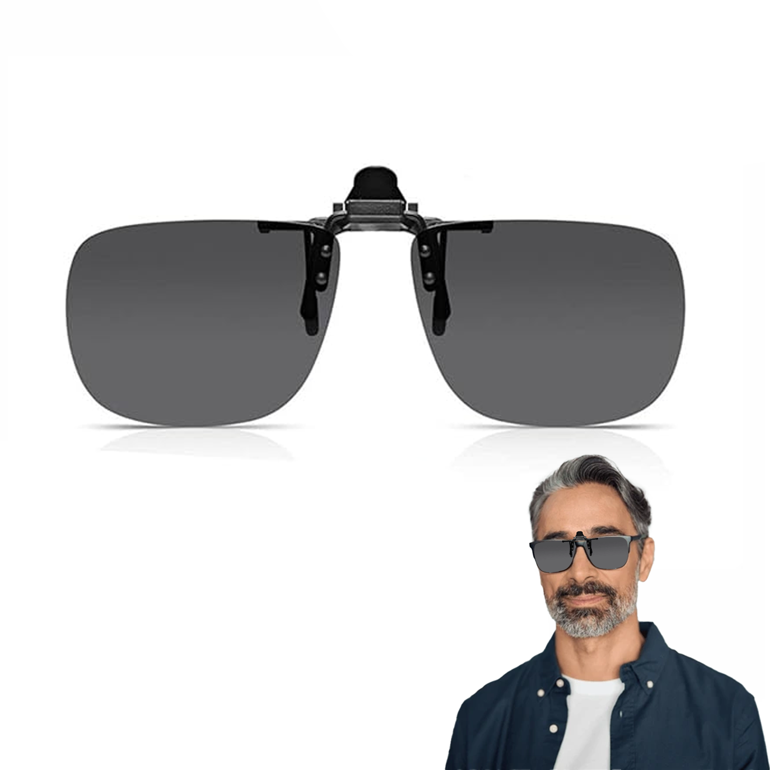 Clip On Sunglasses – Polarised Clip On Flip Style Sunglasses UV400 Polarized driving Fishing cycling Sunglasses - Tophatter Daily Deals