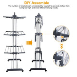 Clothes Drying Rack Rolling Collapsible Laundry Dryer Hanger Stand Rail Storage & Organization - Tophatter Daily Deals