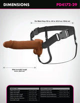 Fantasy X-Tensions Elite (Beige/Brown) – Vibrating Hollow Silicone Strap-On 8 Inch > Dildos > Strap On Harnesses - Tophatter Daily Deals