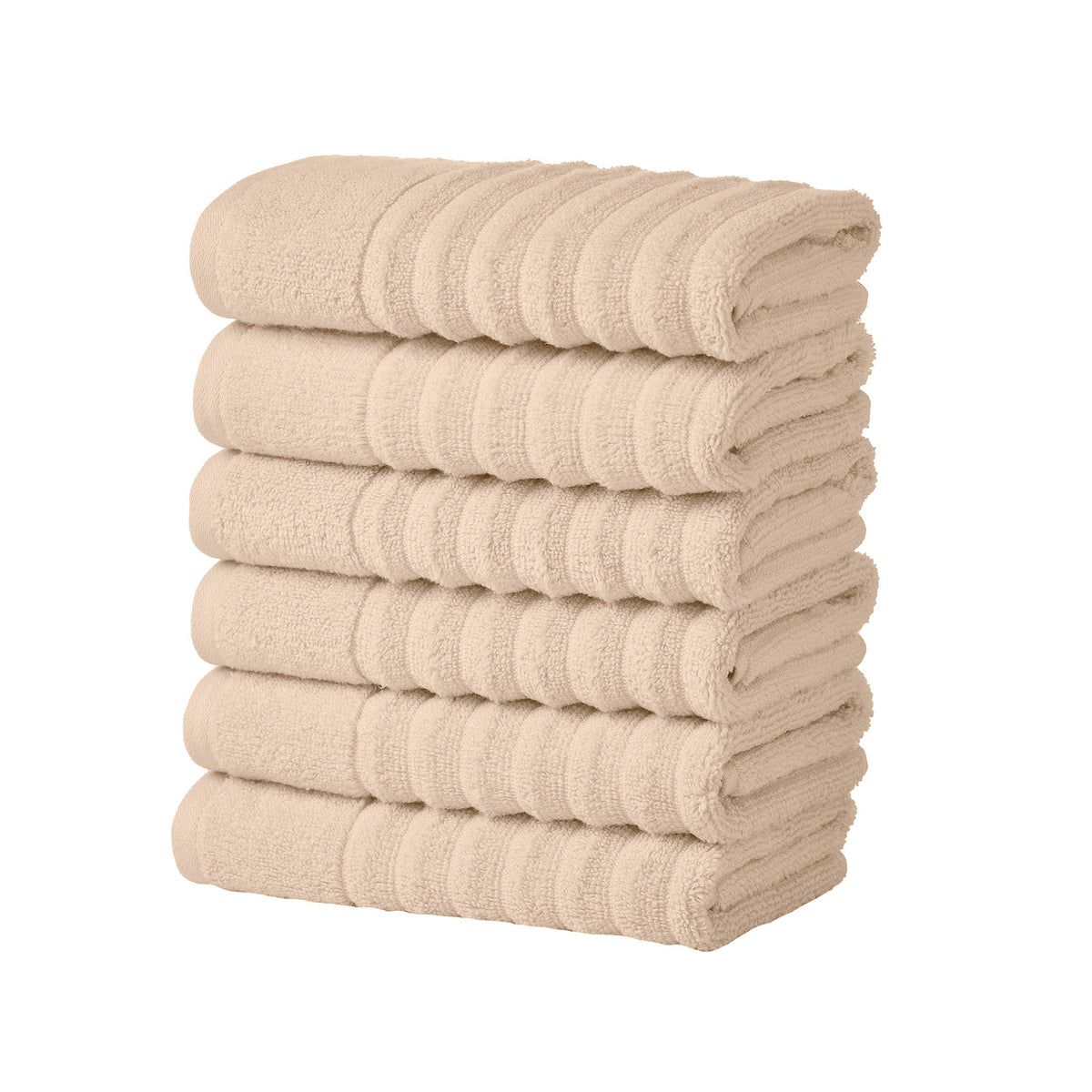 Luxury Combed Cotton Bath Towel Set - Karina Collection Hand Towel (Pack of 6) Dune Bath - Tophatter Daily Deals