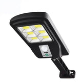 COB Solar Street Lights Remote Control Motion Sensor Security Wall Light with 3 Modes Solar Outdoor Lights - Tophatter Daily Deals