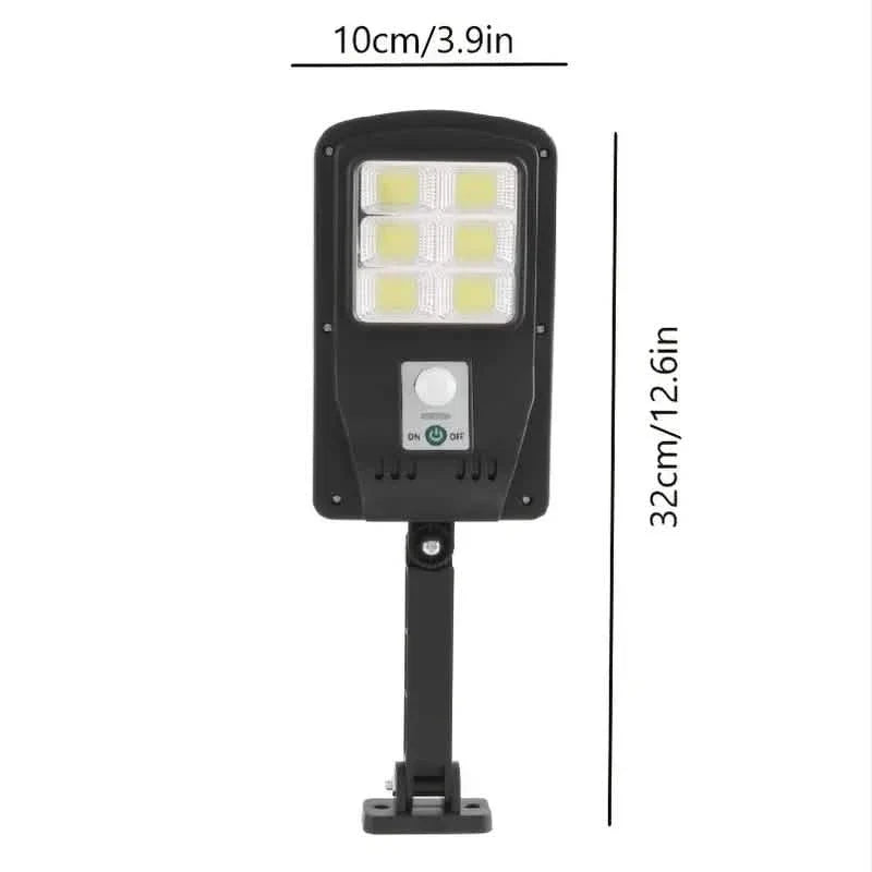 COB Solar Street Lights Remote Control Motion Sensor Security Wall Light with 3 Modes Solar Outdoor Lights - Tophatter Daily Deals