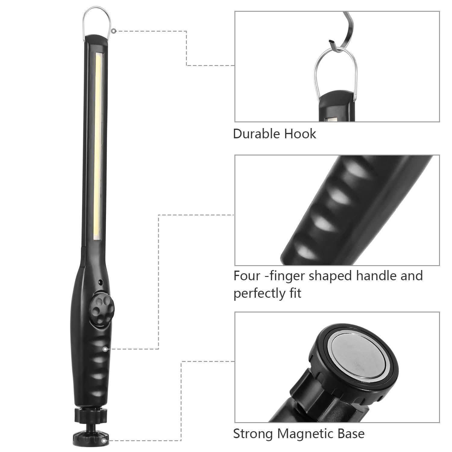 COB Work Light IPX4 Handheld Emergency LED Lamp Outdoor Lighting - Tophatter Daily Deals