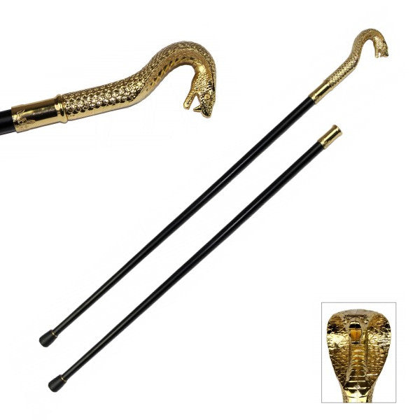 Golden King Cobra Snake Cane Sword - TOPHATTER'S ARMORY DEALS Collectible Weapons - Tophatter Daily Deals