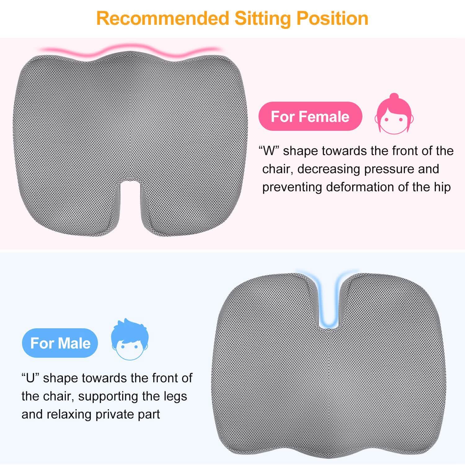 Coccyx Orthopedic Memory Foam Seat Cushion Health & Wellness - Tophatter Daily Deals