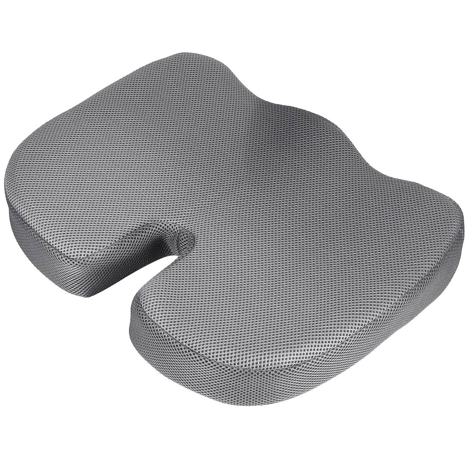 Coccyx Orthopedic Memory Foam Seat Cushion Gray Health & Wellness - Tophatter Daily Deals