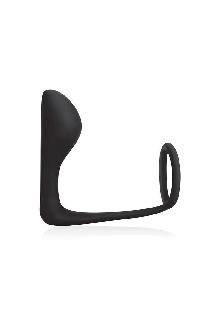 Electric Eel - Blue Line - Cock Ring With P-Spot Plug - Black Sex Toy - Tophatter Daily Deals
