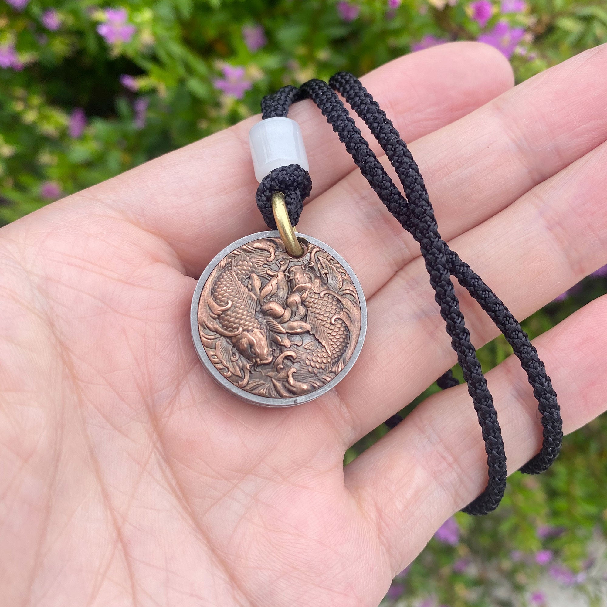 Chinese Style Goldfish Coin Knife Ocean Inspired Necklace EDC Tool USA Stock - Tophatter Daily Deals