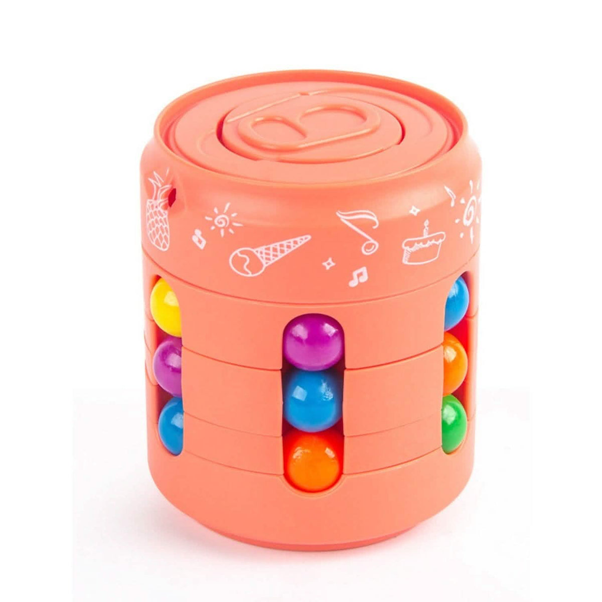 Coke Rubik's Cube Fingertip Rotating Roller Toy Orange Toys & Games - Tophatter Daily Deals