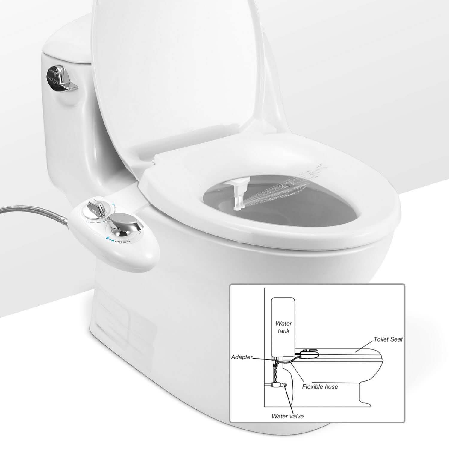 Cold Water Spray Bidet Self-Cleaning Bath - Tophatter Daily Deals