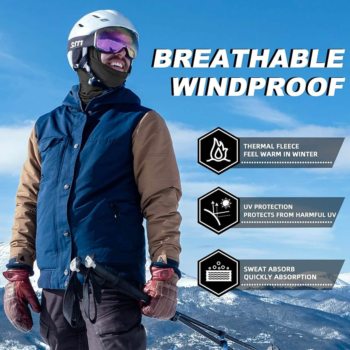 Cold Weather Ski Mask for Men Outdoor Recreation - Tophatter Daily Deals