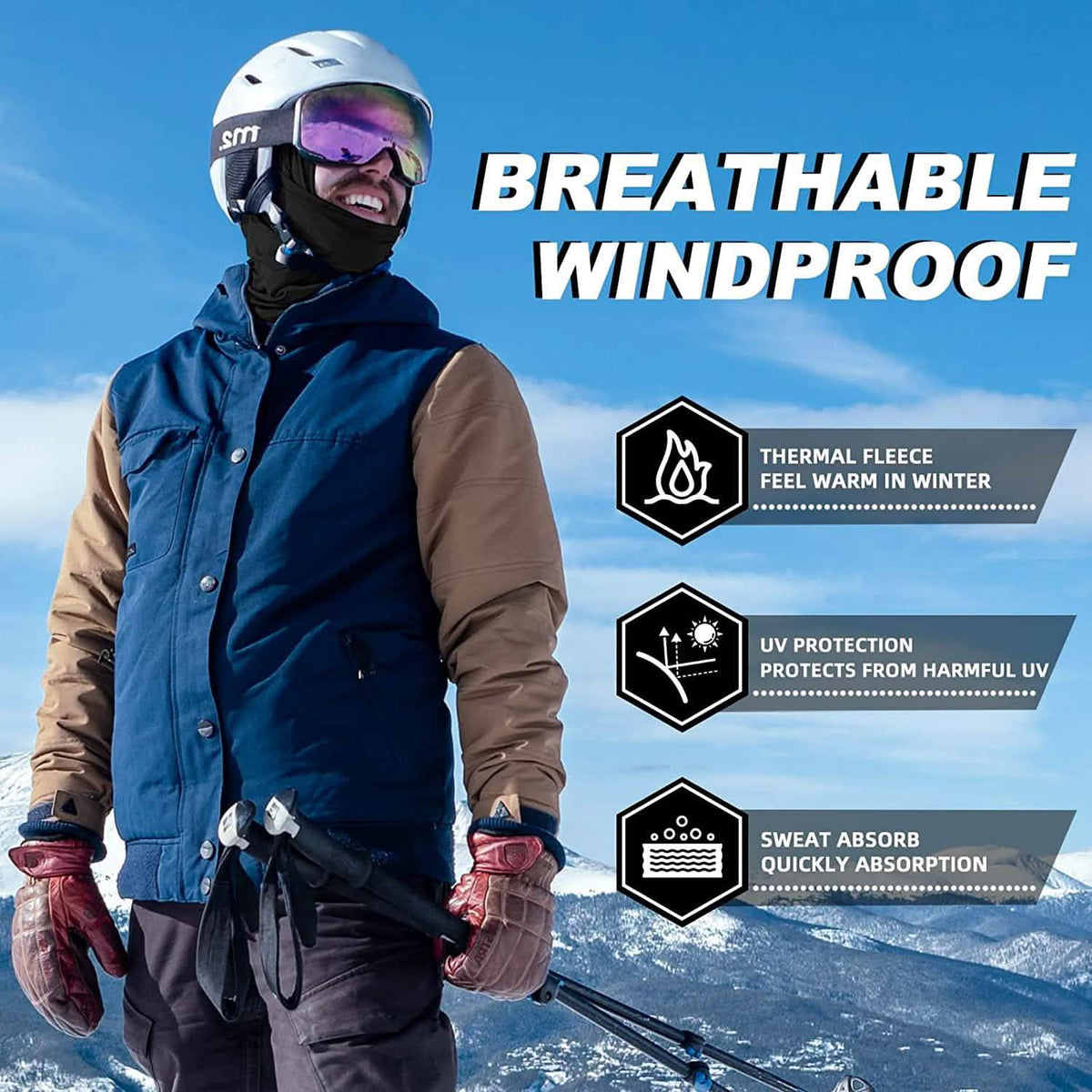 Cold Weather Ski Mask for Men Outdoor Recreation - Tophatter Daily Deals