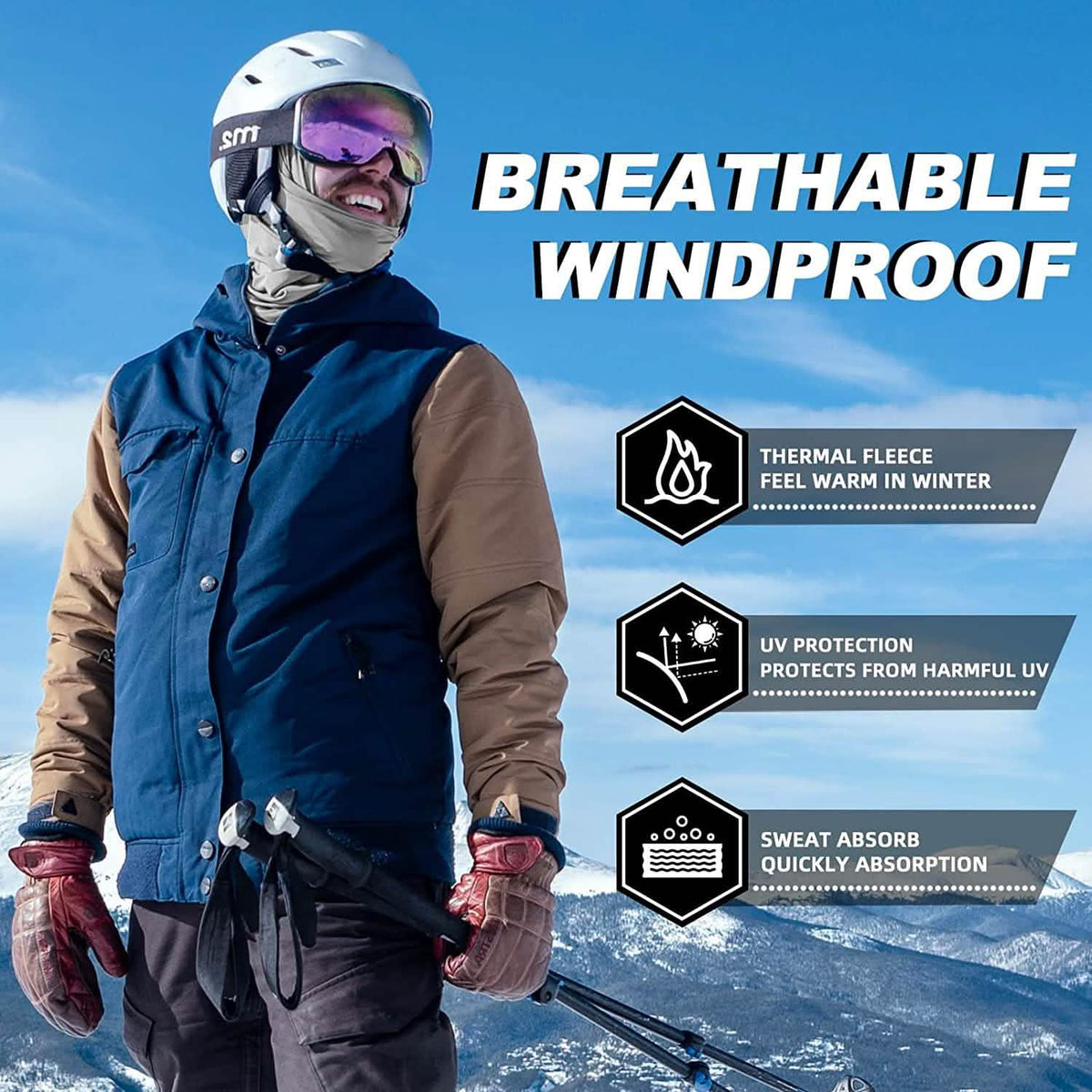 Cold Weather Ski Mask for Men Outdoor Recreation - Tophatter Daily Deals