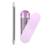 Collapsable Telescopic Reusable Drinkable Straw Pink Wine & Dining - Tophatter Daily Deals