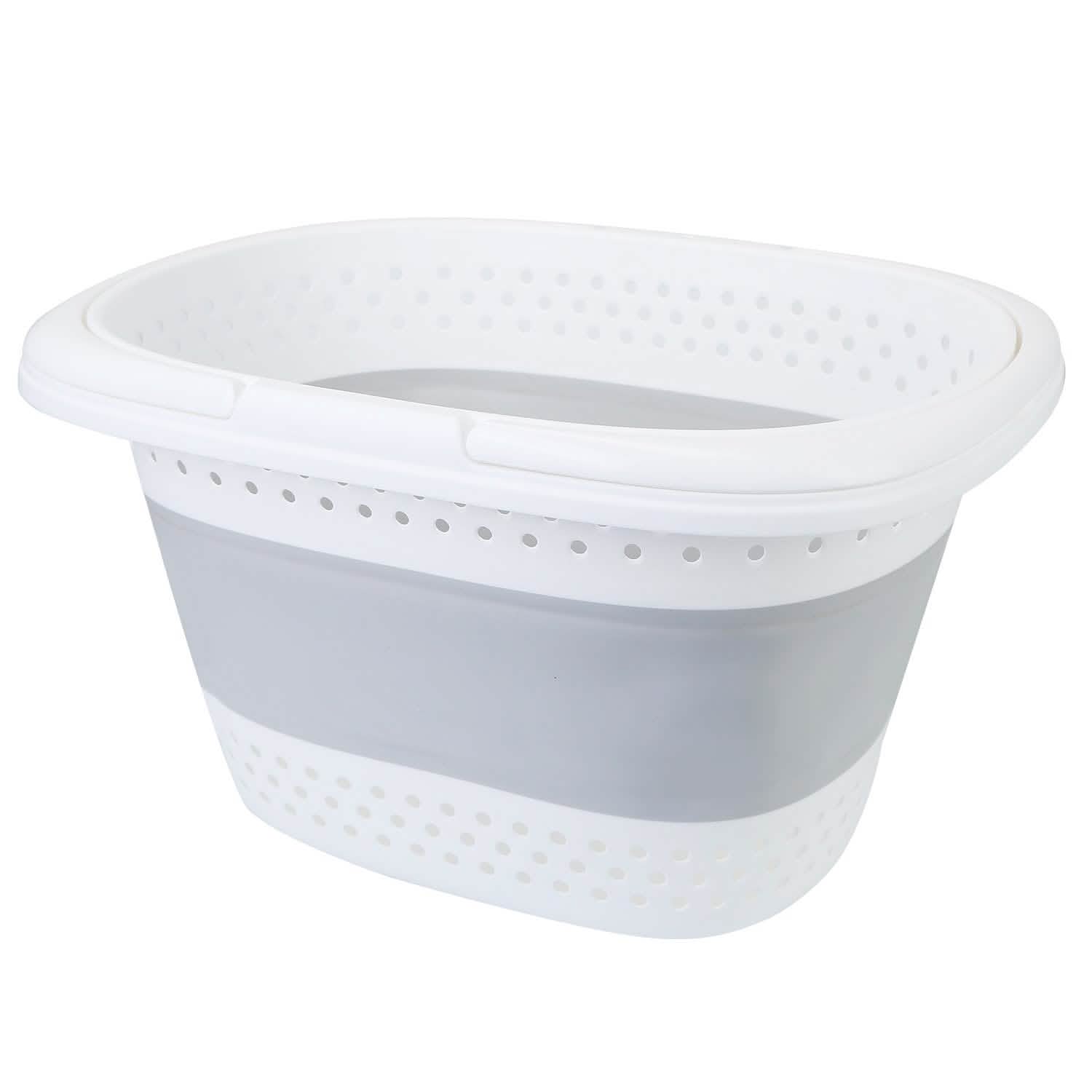 Collapsible Laundry Basket with Comfort Handle Storage & Organization - Tophatter Daily Deals