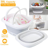 Collapsible Laundry Basket with Comfort Handle Storage & Organization - Tophatter Daily Deals