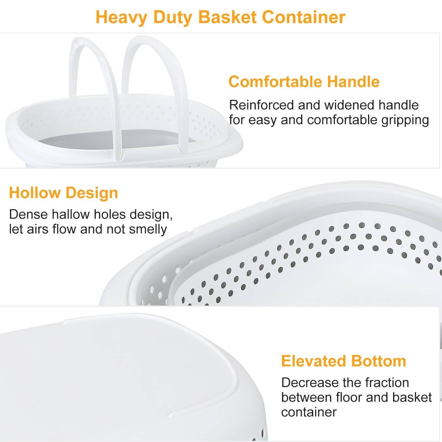 Collapsible Laundry Basket with Comfort Handle Storage & Organization - Tophatter Daily Deals