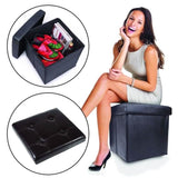 Collapsible Storage Ottoman & Foot Rest Furniture & Decor - Tophatter Daily Deals