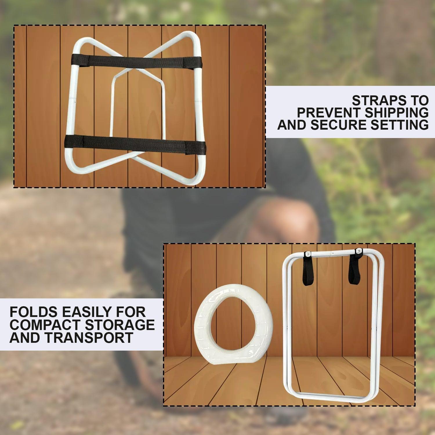 Folding Commode Chair - Portable Toilet Chair Camping Travel Park Fishing Outdoors Seat Accessories - Tophatter Daily Deals