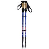 Adjustable Hiking Pole - Telescopic Walking Poles Set 3-Section Anti Shock Trekking Stick trekking - Tophatter Daily Deals