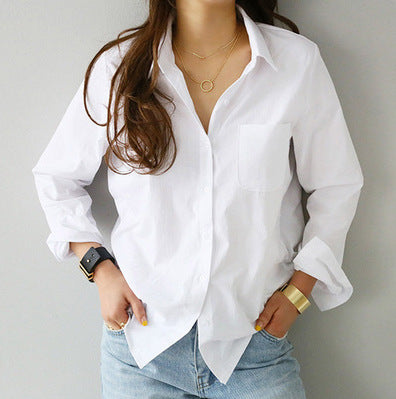 Collar Button Long Sleeve Blouse Shirts Blouses - Tophatter Daily Deals