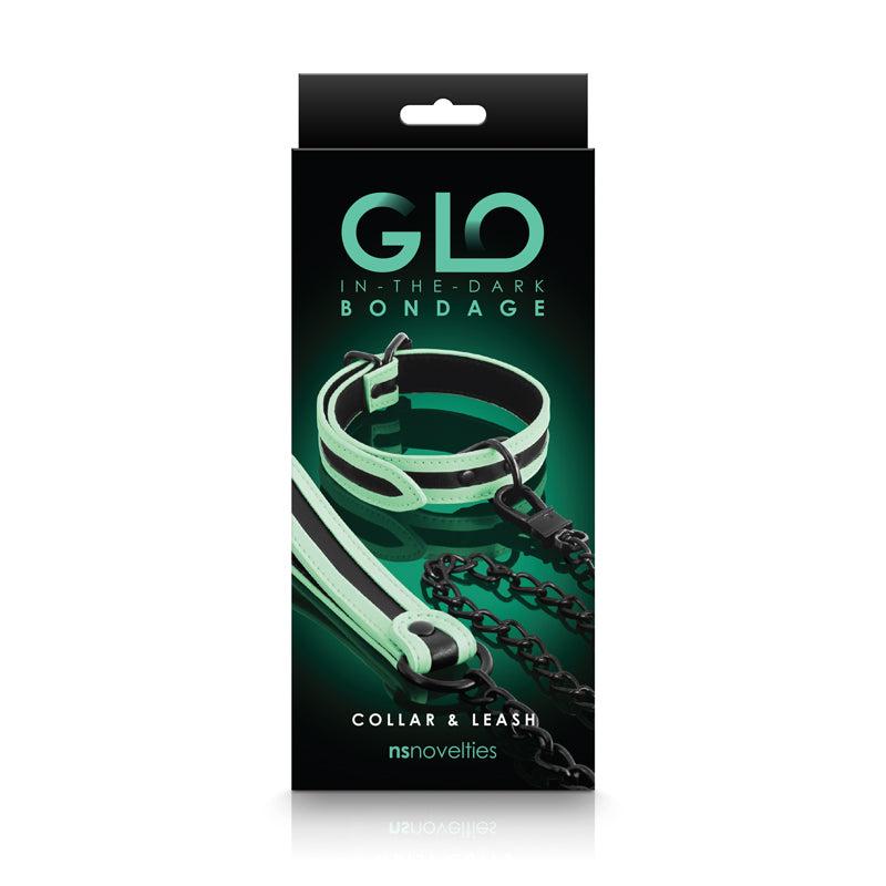Glo Bondage Collar and Leash - Glow In The Dark - Tophatter Daily Deals