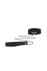 Ouch by Shots Toys - Black & White - Velcro Collar with Leash & Wrist Cuffs - Black BDSM - Tophatter Daily Deals