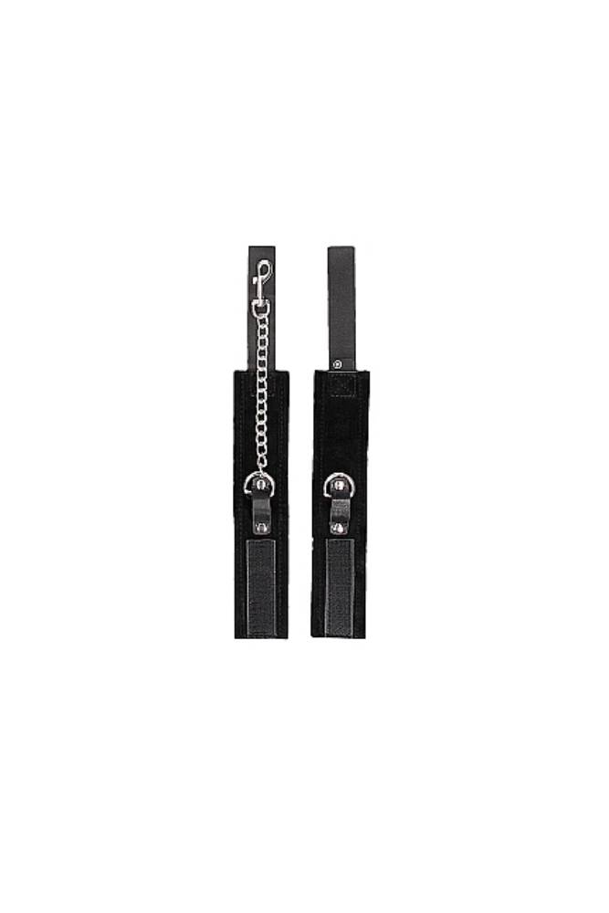 Ouch by Shots Toys - Black & White - Velcro Collar with Leash & Wrist Cuffs - Black BDSM - Tophatter Daily Deals