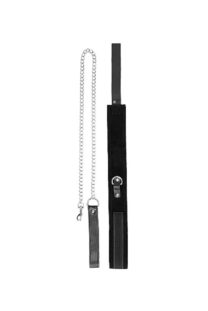 Ouch by Shots Toys - Black & White - Velcro Collar with Leash & Wrist Cuffs - Black BDSM - Tophatter Daily Deals