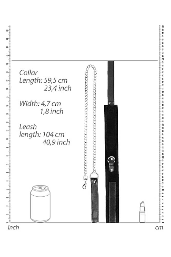 Ouch by Shots Toys - Black & White - Velcro Collar with Leash & Wrist Cuffs - Black BDSM - Tophatter Daily Deals