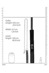 Ouch by Shots Toys - Black & White - Velcro Collar with Leash & Wrist Cuffs - Black BDSM - Tophatter Daily Deals