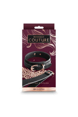 NS Novelties - Bondage Couture - Collar and Leash - Black/Rose Gold BDSM - Tophatter Daily Deals