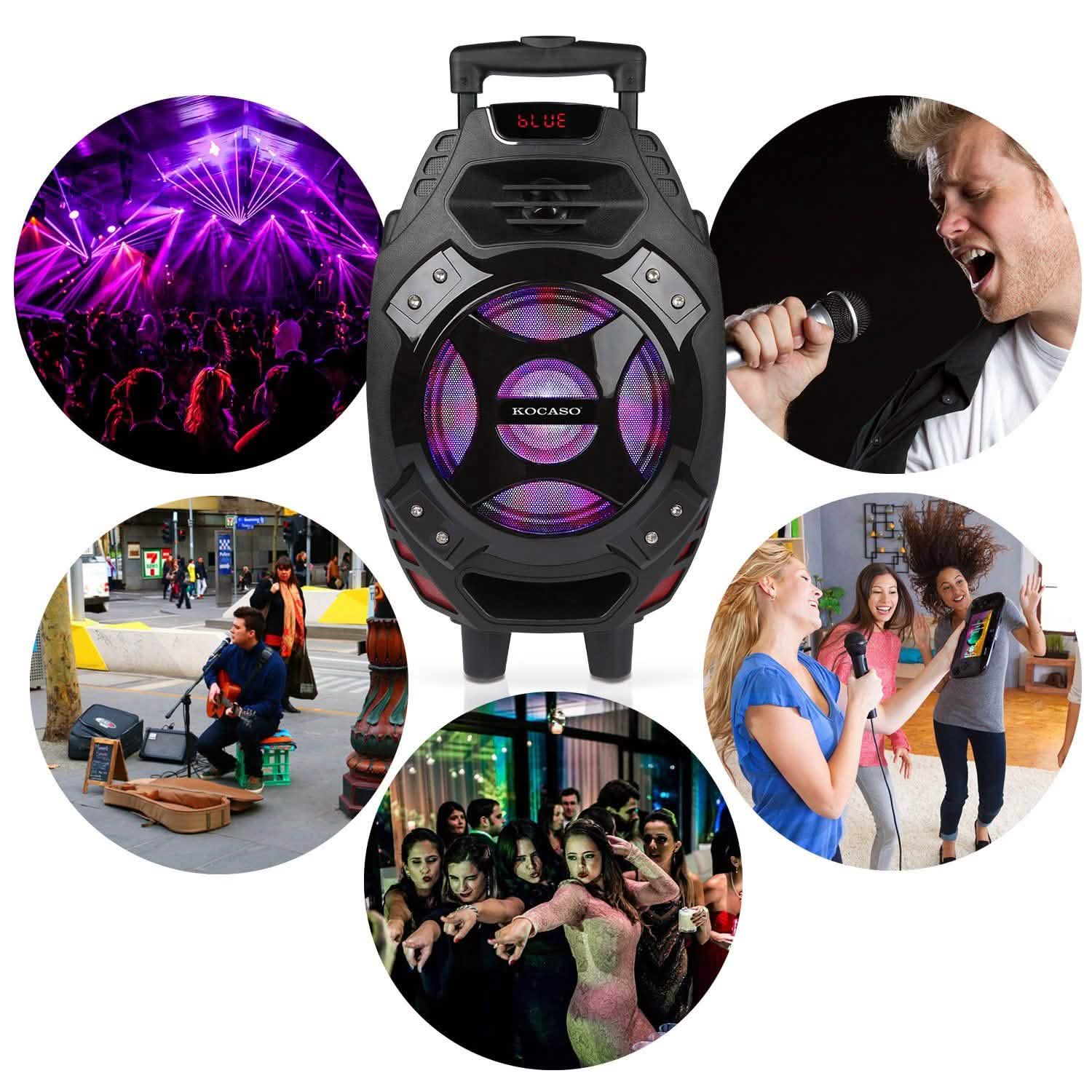 Colorful LED Portable Wireless Party Speaker Speakers - Tophatter Daily Deals