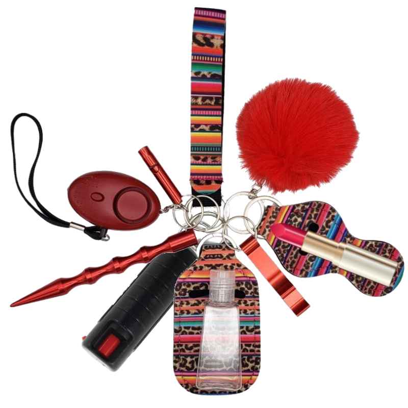 Fight Fobs® Multi Color Leopard Self Defense Key Chain Set Self-Defense Keychains - Tophatter Daily Deals