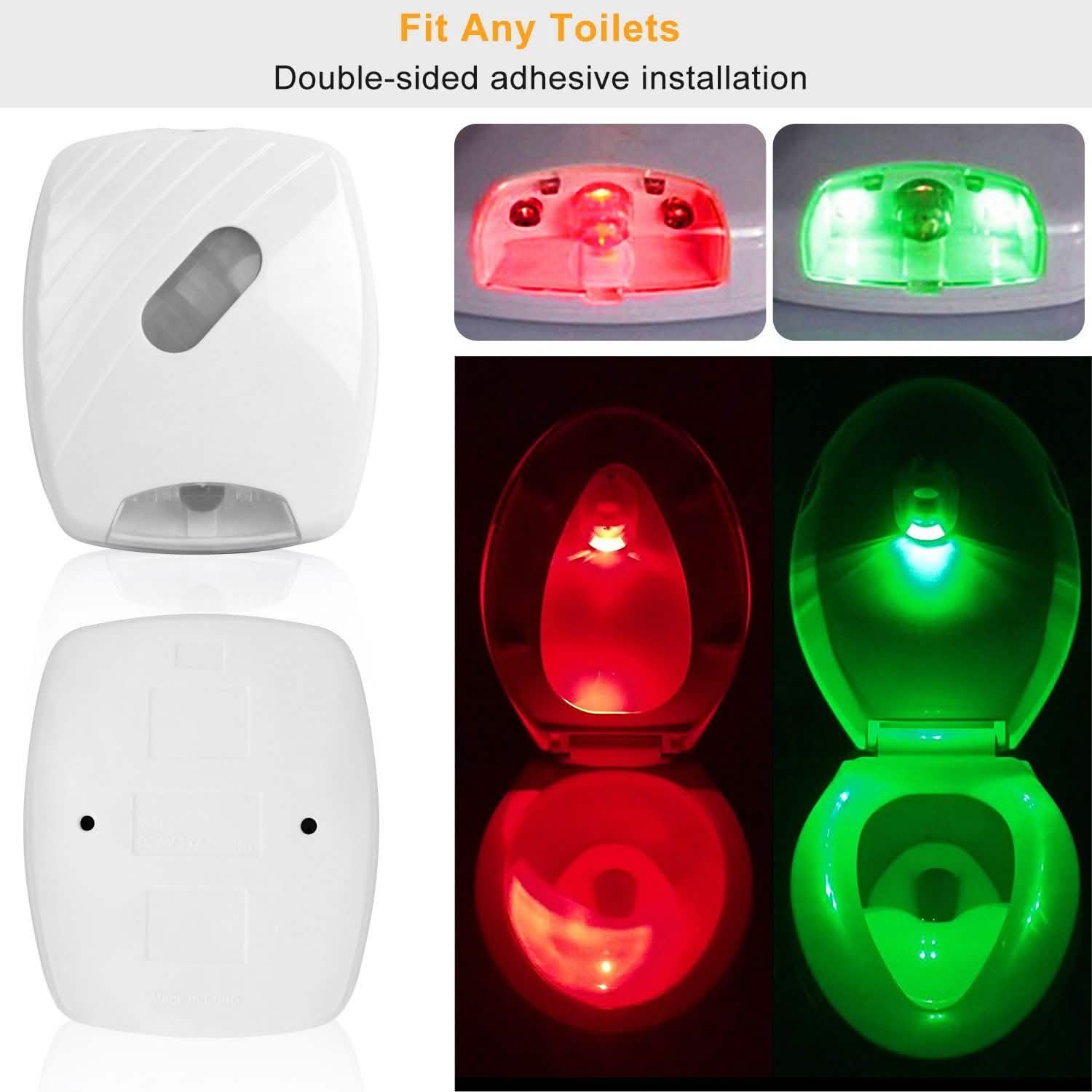 Colorful Toilet Bowl Motion Sensor Lights Bath - Tophatter Daily Deals