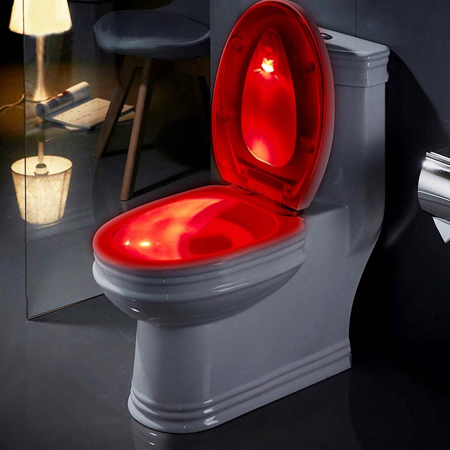 Colorful Toilet Bowl Motion Sensor Lights Bath - Tophatter Daily Deals