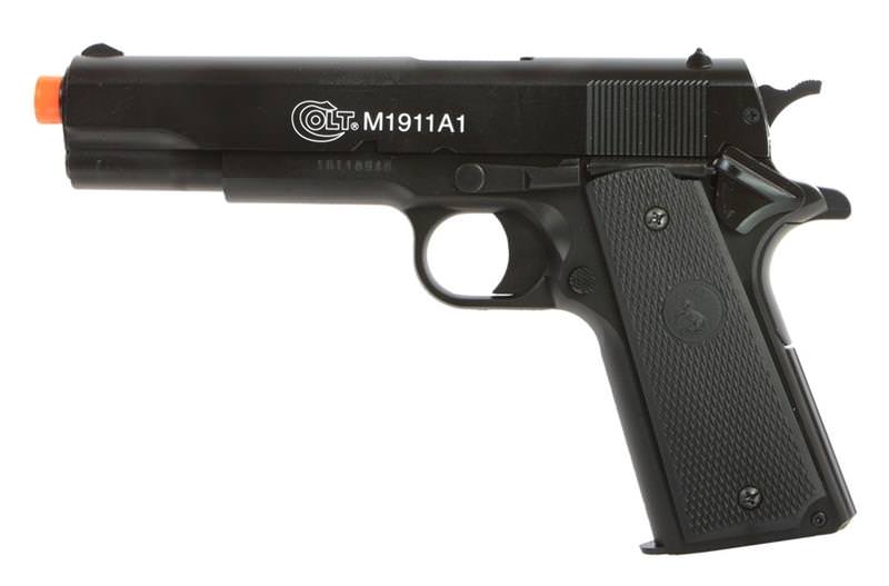 Colt M1911 A1 Spring Powered Metal Slide Airsoft Pistol - Tophatter's Guns'N'Weapons Store - FREE SHIPPING Collectible Weapons - Tophatter Daily Deals