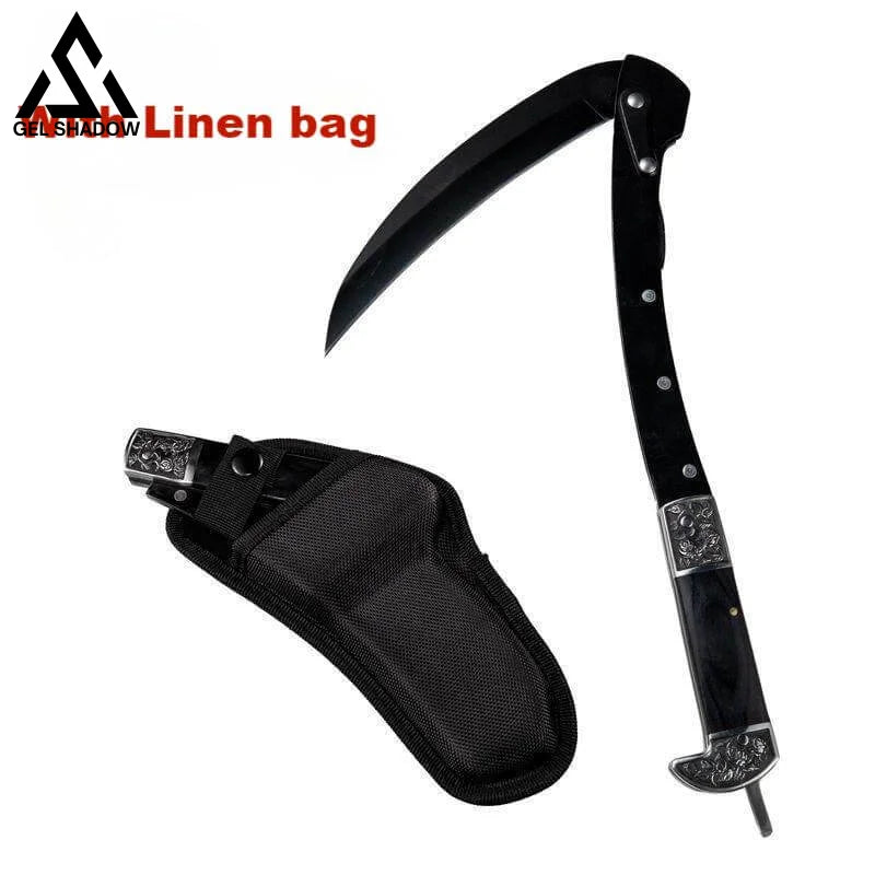 Columbia Folding Sickle Reaping hook-GS29 Black Pocket Knives - Tophatter Daily Deals