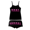 Hot Leathers "Real & Unreal" Womens Tank Top and Boy Shorts Combo Ladies Tank Top - Tophatter Daily Deals