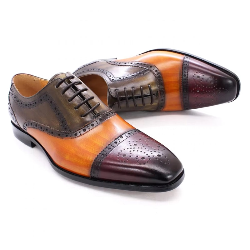 Mixed Color Oxford Cowhide Men Dress Shoes Men Dresses Shoes - Tophatter Daily Deals