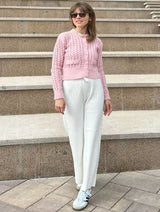 Loose Wool Knitted Wide-leg Trousers for Women Pants - Tophatter Daily Deals