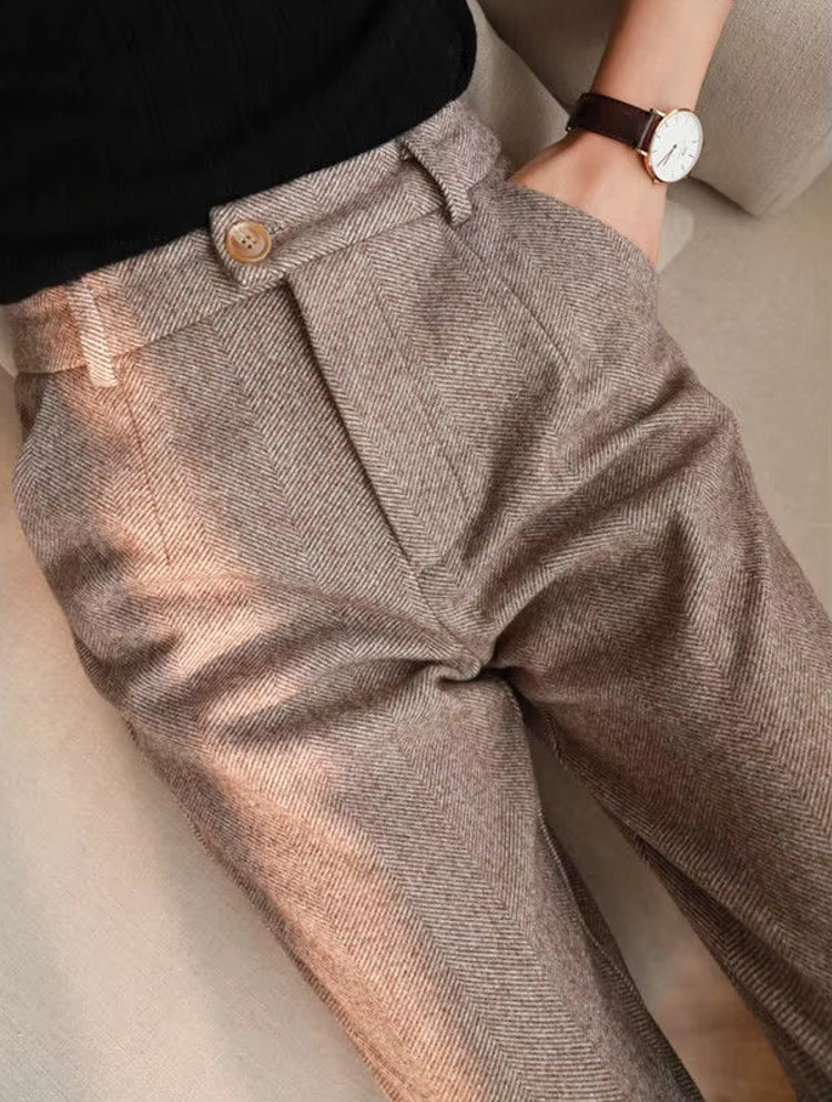 Women Harem Pencil Woolen Pants Jumpsuits & Pants - Tophatter Daily Deals