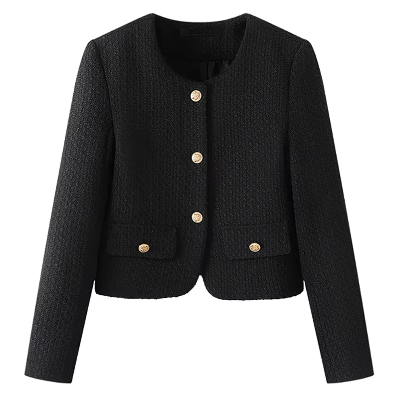 Elegant Buttons Long Sleeve Sweet Coat Work Wear Blazers - Tophatter Daily Deals