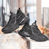 Unisex Men Increase Insole 8cm Sneaker Black High Heel Sneaker - Tophatter Daily Deals