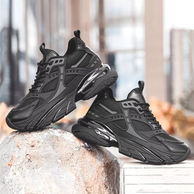 Unisex Men Increase Insole 8cm Sneaker Black High Heel Sneaker - Tophatter Daily Deals