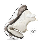 Unisex Cowhide Casual Height Increasing Shoes High Heel Sneaker - Tophatter Daily Deals